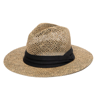 FEDORA - Mens Rush Straw Wide Brim Fedora