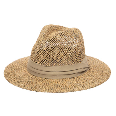 FEDORA - Mens Rush Straw Wide Brim Fedora