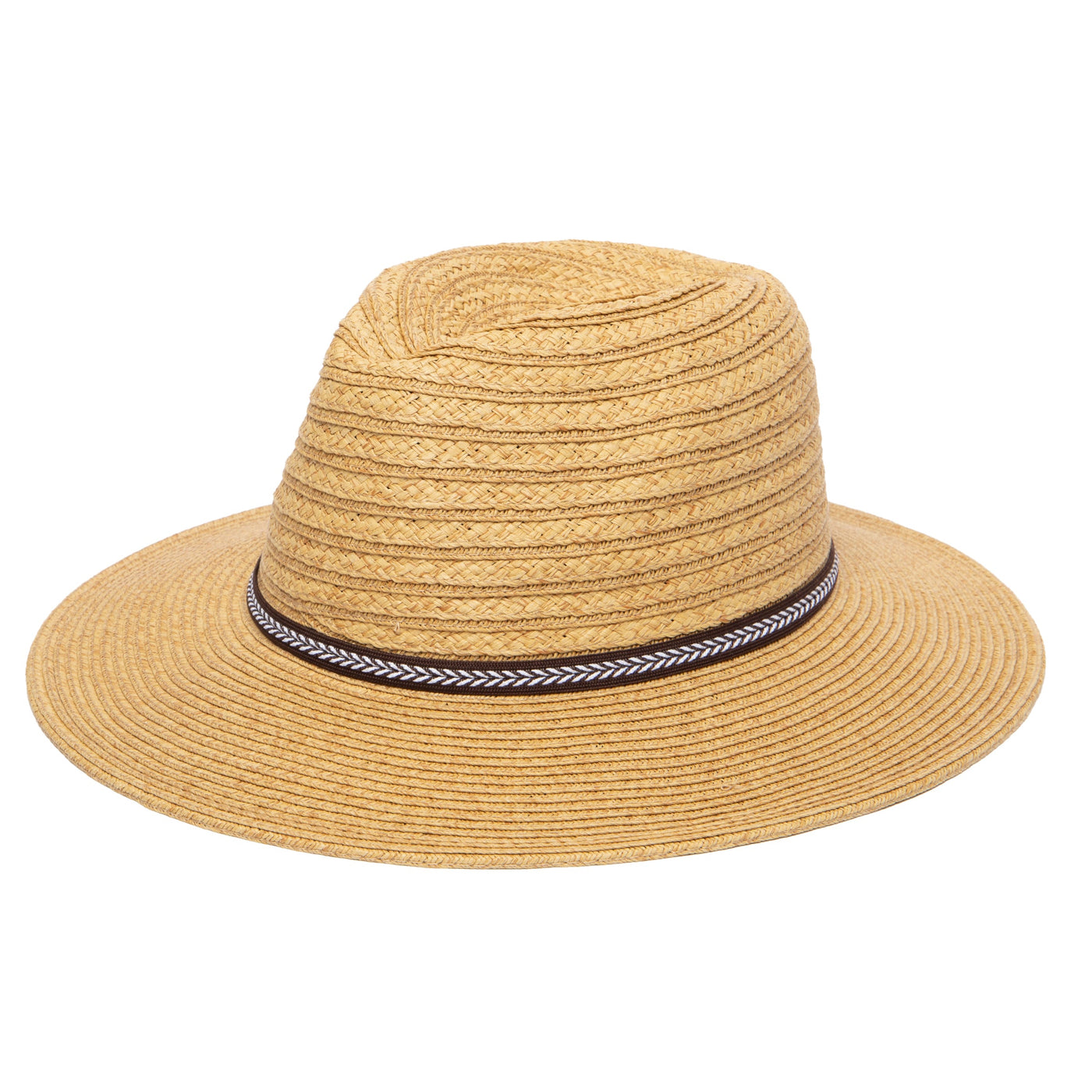 FEDORA - Men's Ultrabriad Panama With Jacquard Trim