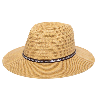 FEDORA - Men's Ultrabriad Panama With Jacquard Trim