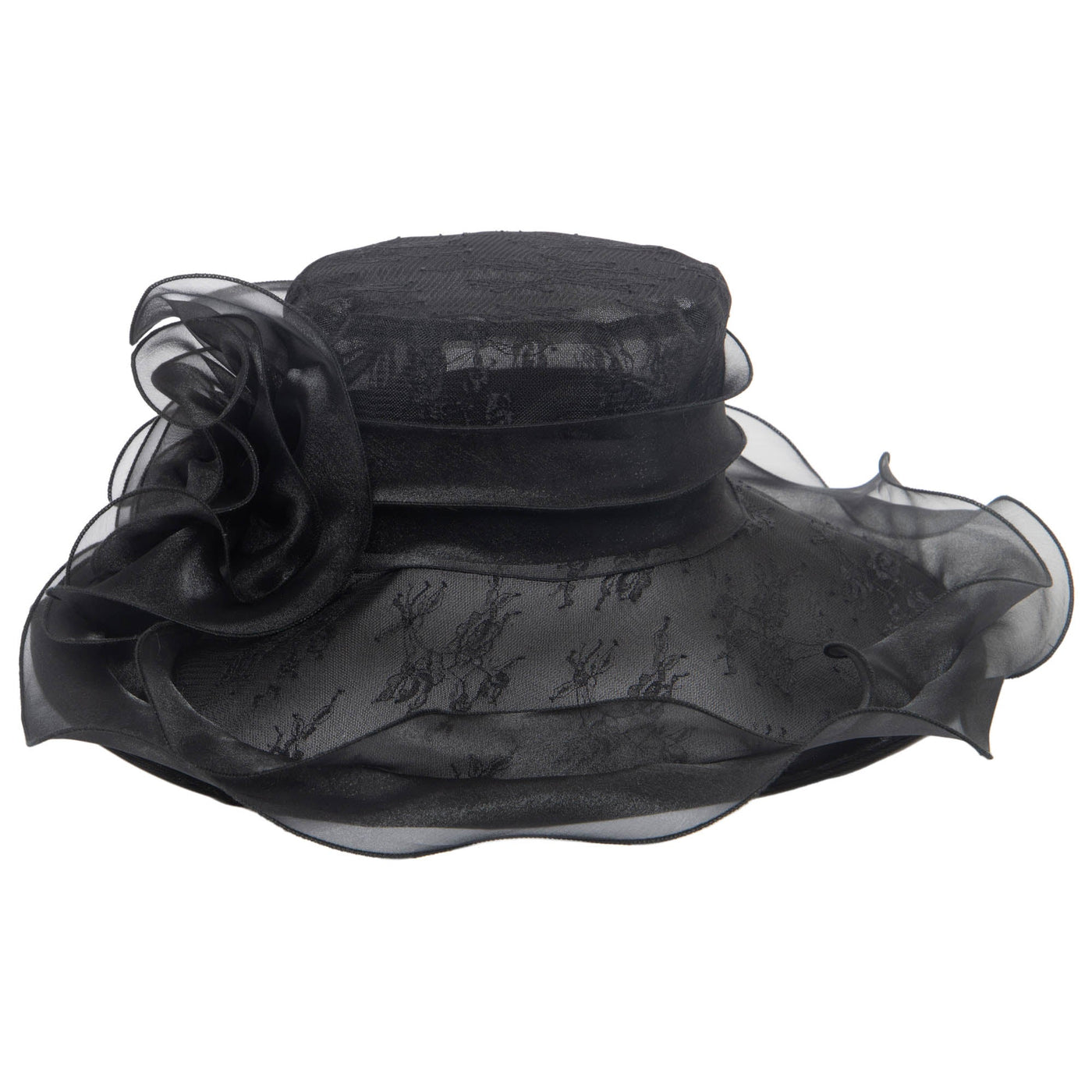 Women's Stiff Mesh Organza Dress Hat (DRS1033)-DRESS-San Diego Hat Company