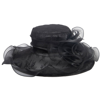 Women's Stiff Mesh Organza Dress Hat (DRS1033)-DRESS-San Diego Hat Company