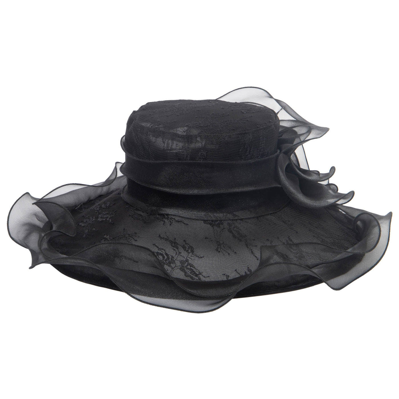 Women's Stiff Mesh Organza Dress Hat (DRS1033)-DRESS-San Diego Hat Company