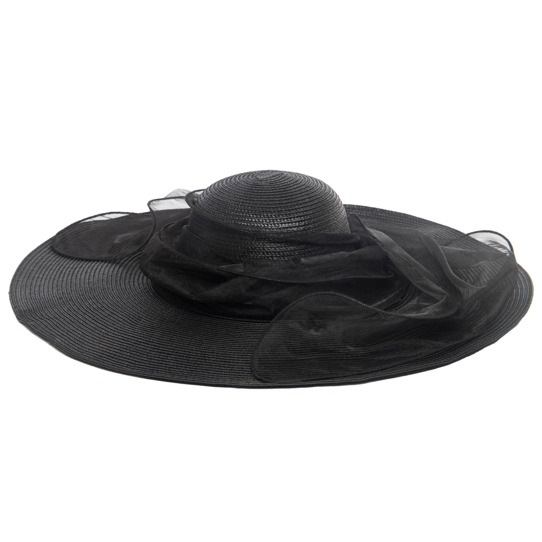 Woman Womens Black Floppy Hat Women's Wide Brim Dress Hat – San