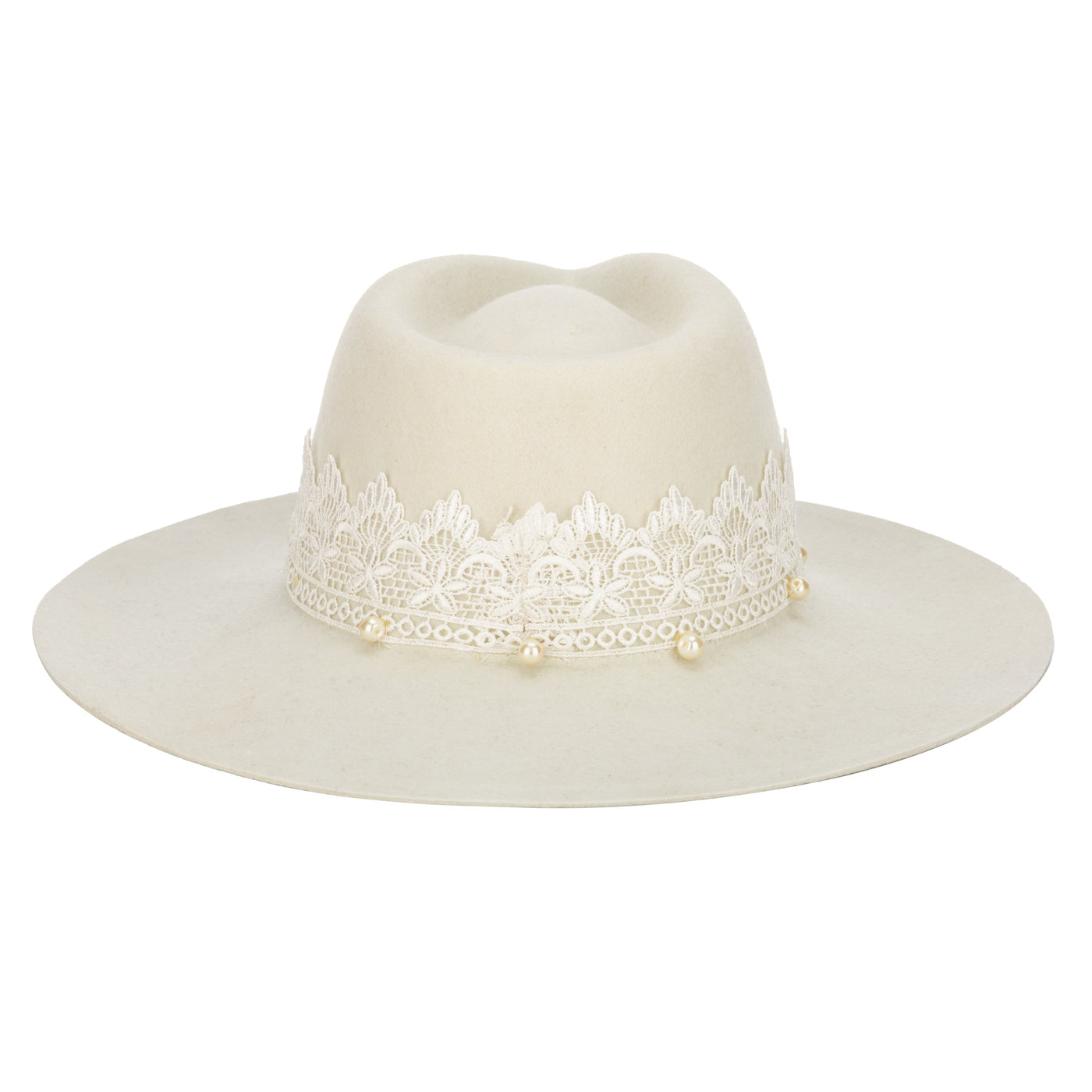 Now & Forever - Women's Felt Cowboy W/ Lace & Pearls-COWBOY-San Diego Hat Company