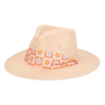 Kids Floral Paperbraid Fedora Hat (PBK6633)-FEDORA-San Diego Hat Company