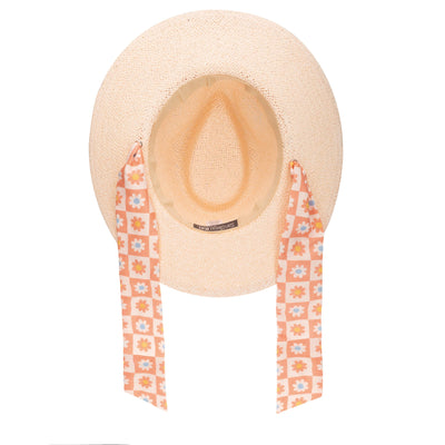 Kids Floral Paperbraid Fedora Hat (PBK6633)-FEDORA-San Diego Hat Company