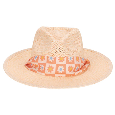 Kids Floral Paperbraid Fedora Hat (PBK6633)-FEDORA-San Diego Hat Company