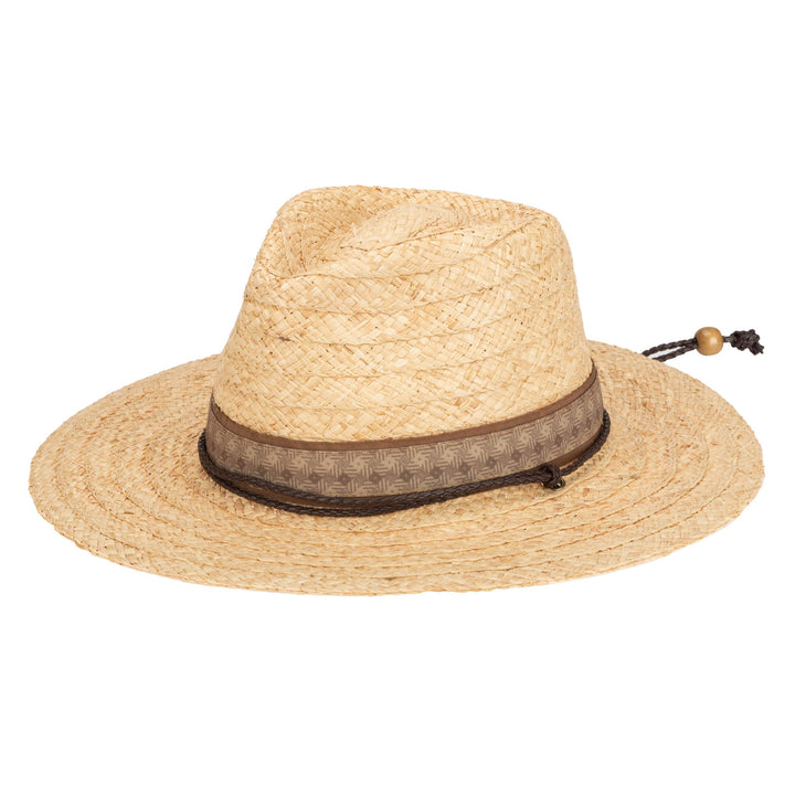 Mens Raffia Fedora Lifeguard with Chin Cord – San Diego Hat Company