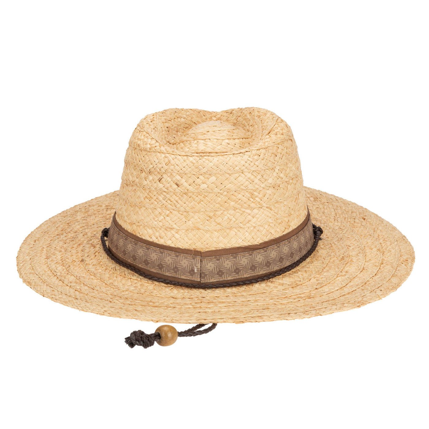 Mens Raffia Fedora Lifeguard with Chin Cord (RHF6254)-LIFEGUARD-San Diego Hat Company