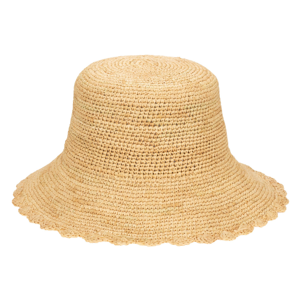 Sand Dollar - Hand Crochet Bucket Hat with Scalloped Brim Sand Dollar - Hand Crochet Bucket Hat with Scalloped Brim