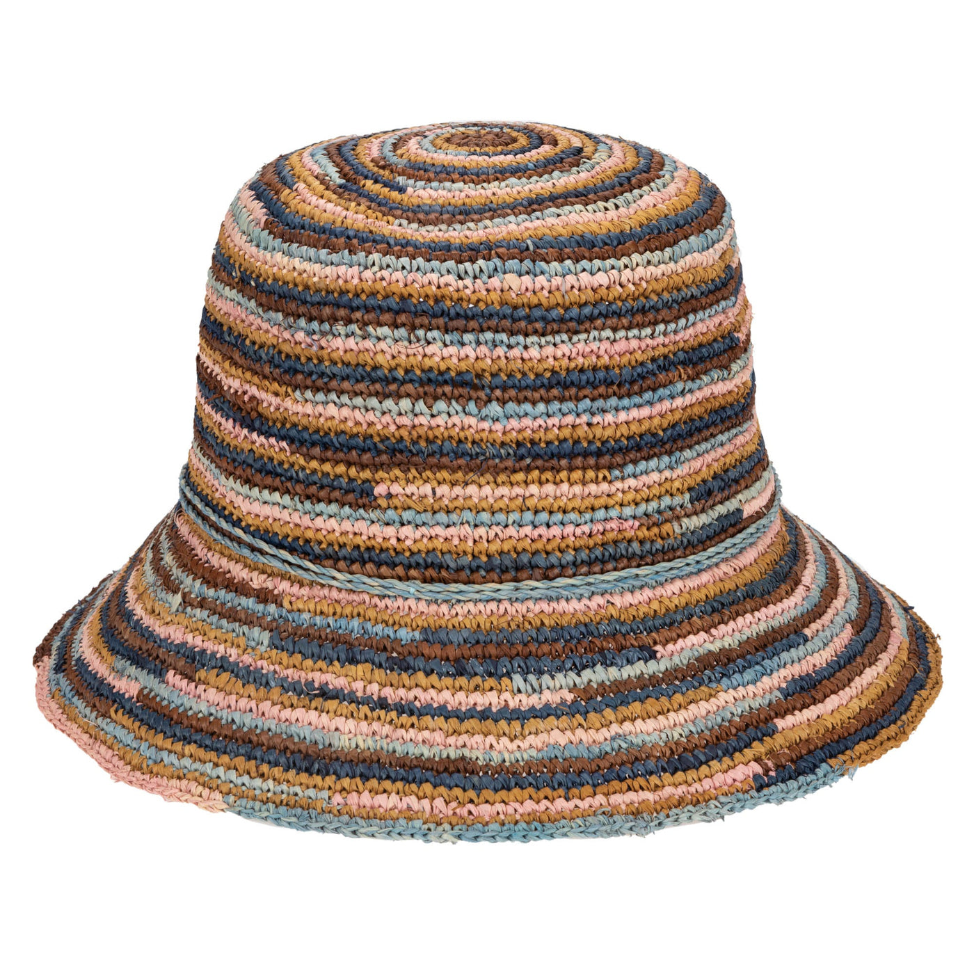 Iris - Women's Crochet Raffia Packable Bucket Hat (RHS3109)-BUCKET-San Diego Hat Company