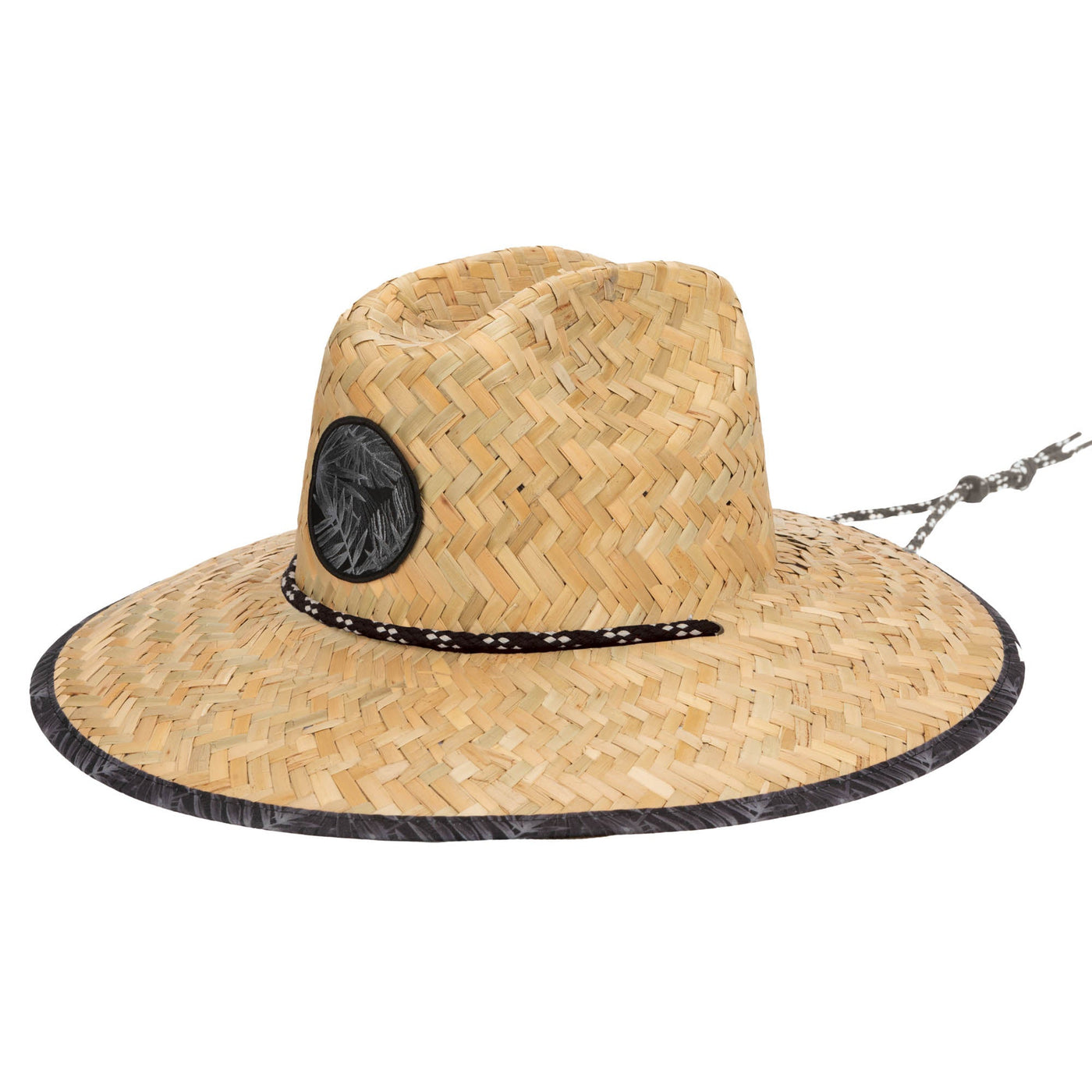 Mens Straw Lifeguard with Tropical Printed Under-brim-LIFEGUARD-San Diego Hat Company