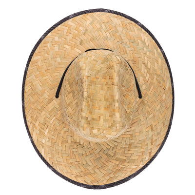 Mens Straw Lifeguard with Tropical Printed Under-brim-LIFEGUARD-San Diego Hat Company