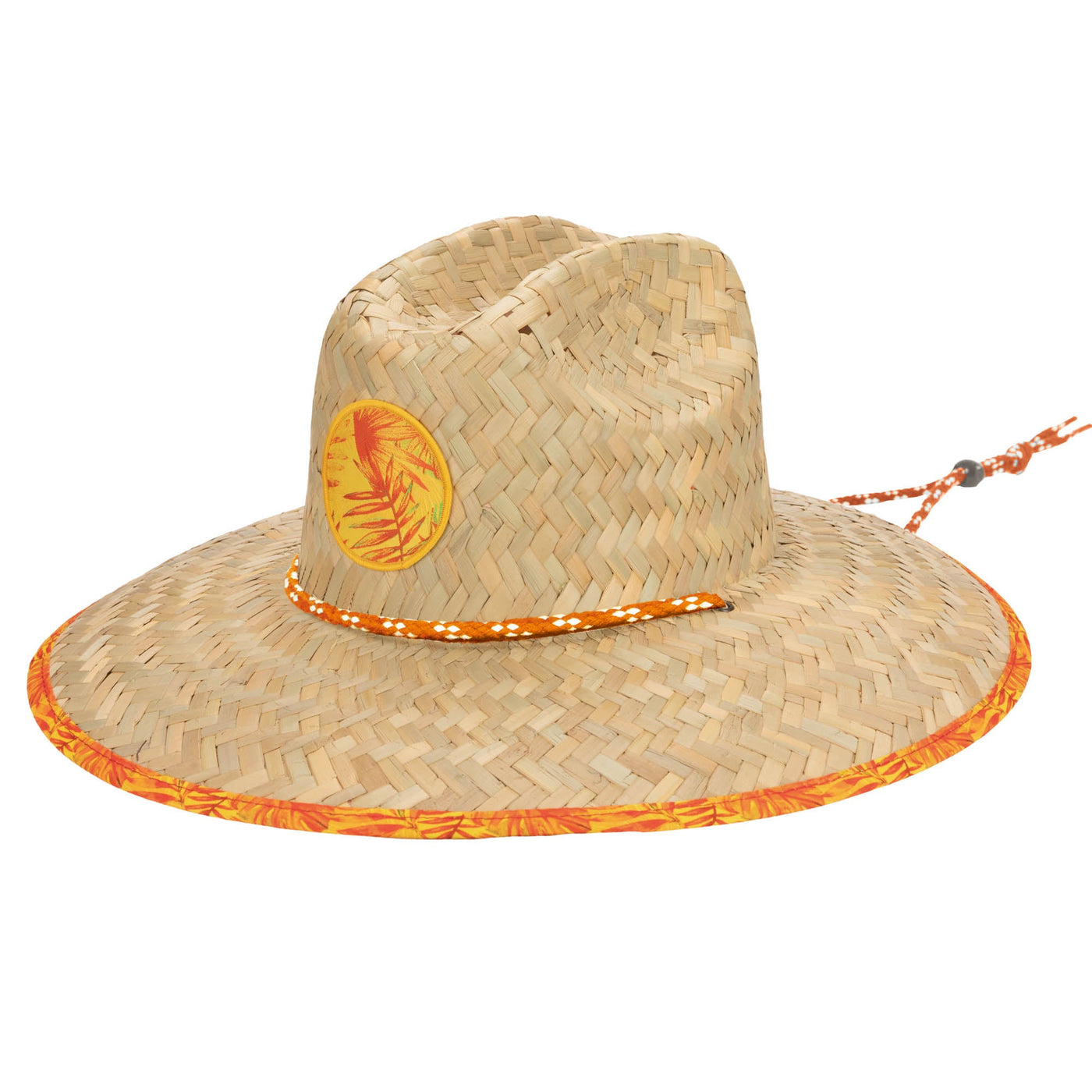 Mens Straw Lifeguard with Tropical Printed Under-brim-LIFEGUARD-San Diego Hat Company