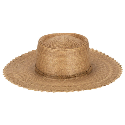 Athena - Women's Buri Straw Telescope Boater-BOATER-San Diego Hat Company