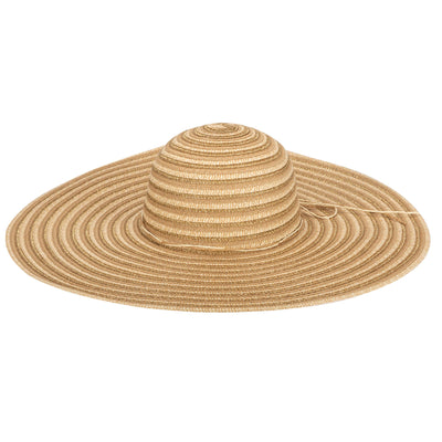 Wide Brim Floppy Sun Hat with Gold Lurex (UBL6836)-FLOPPY-San Diego Hat Company