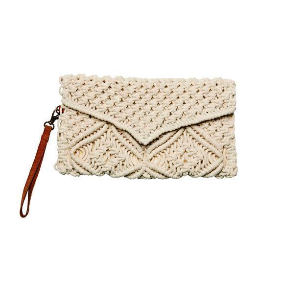 Clutch - WOMENS MACRAME CLUTCH (BSB1754)