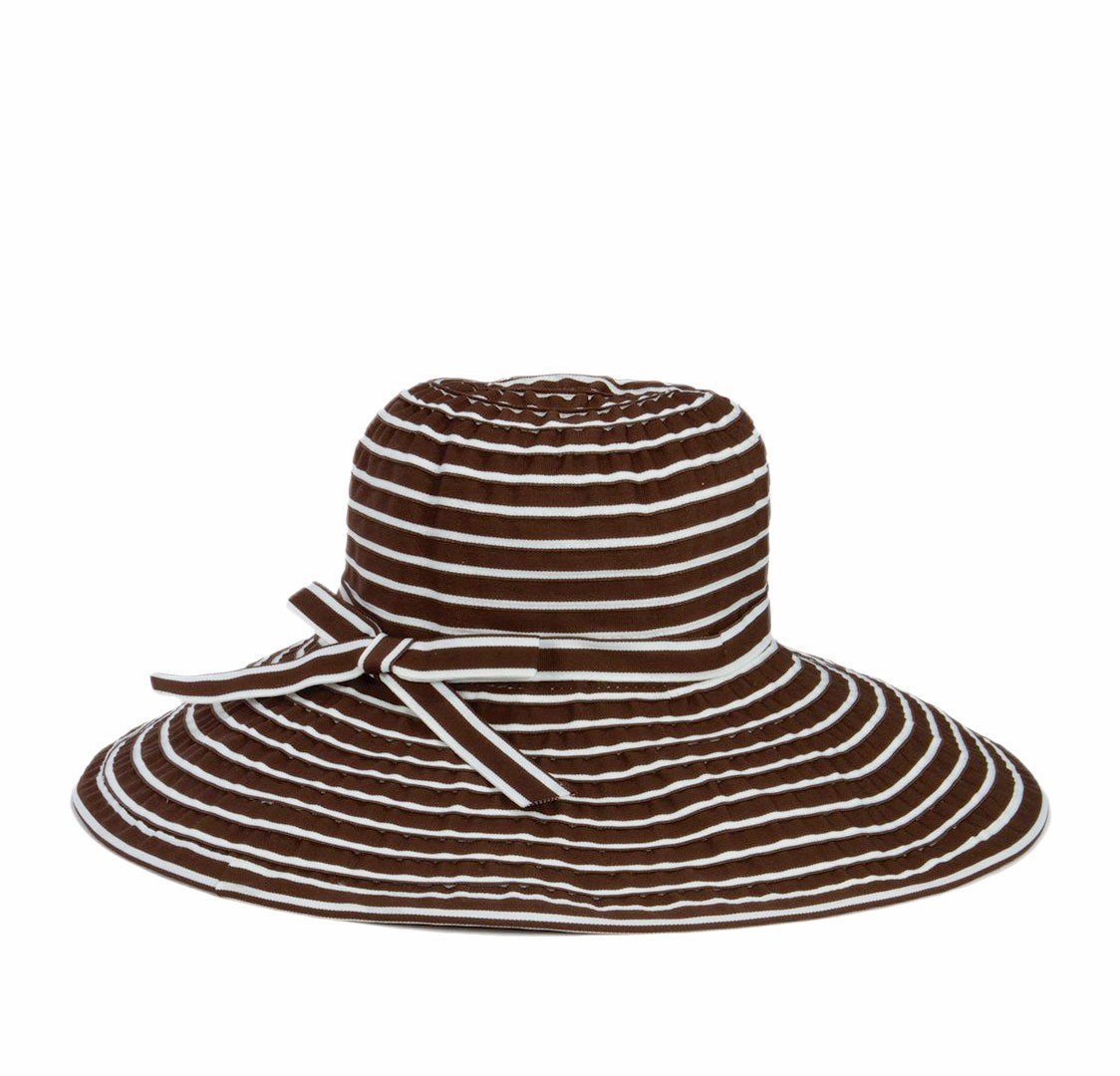 Hats - Women's Ribbon Braided Large Brim Hat With A Bow