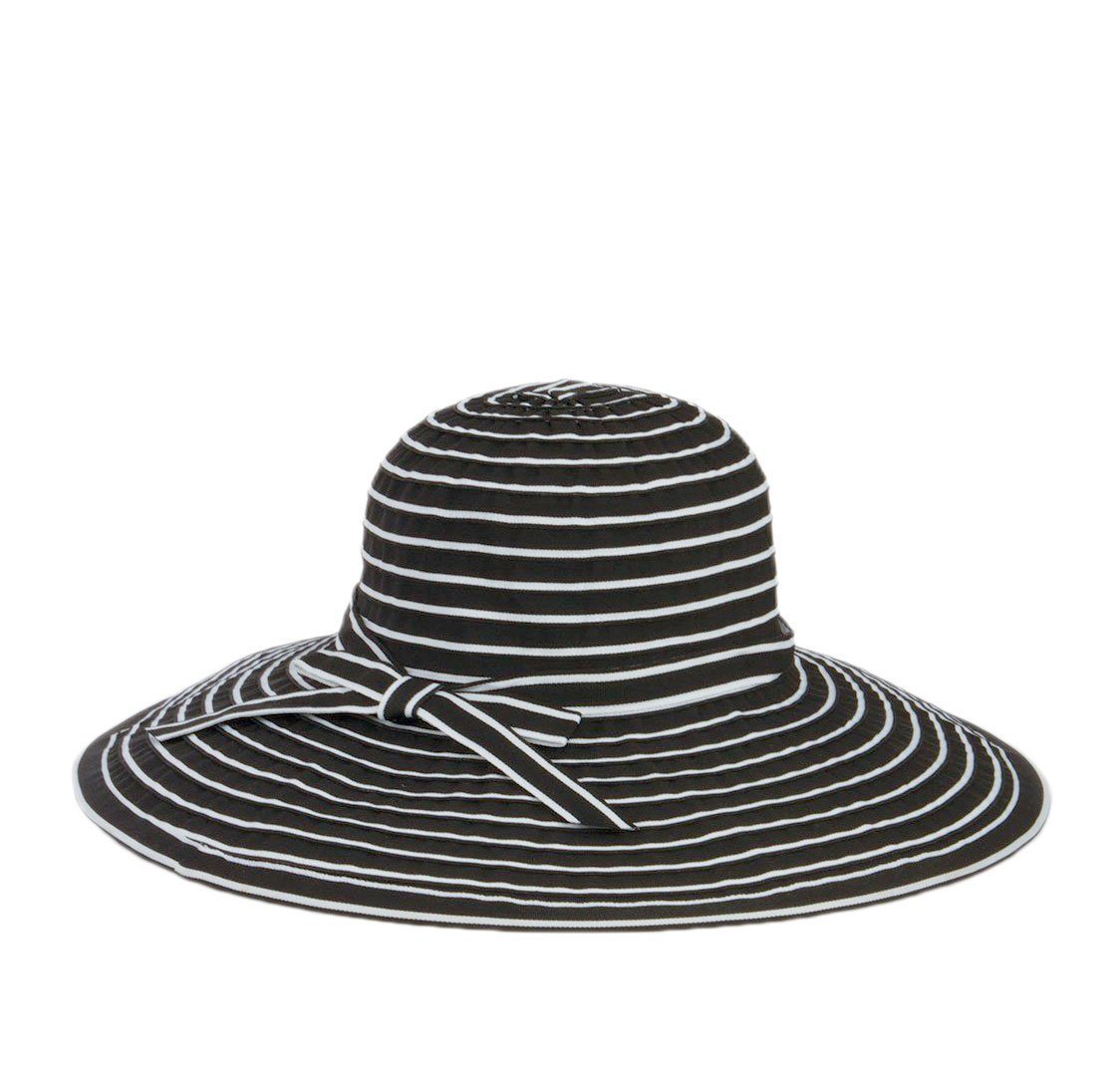 Hats - Women's Ribbon Braided Large Brim Hat With A Bow