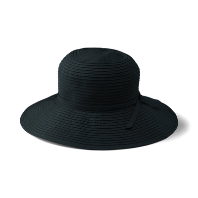 Women's Ribbon Floppy Hat with Medium Brim