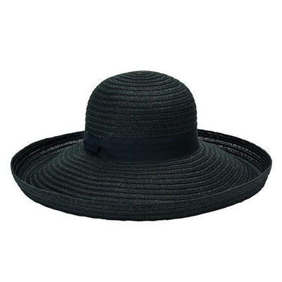 SUN BRIM - WOMENS PAPERBRAID TURN UP SUN BRIM